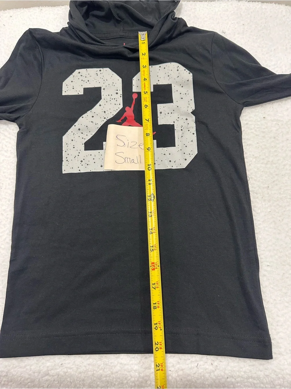 Boy’s Jordan Black Hooded Long Sleeve Tee